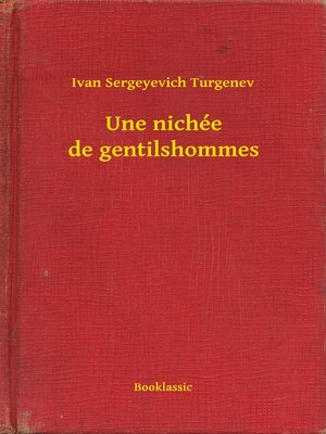 cover image of Une nichée de gentilshommes